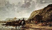 CUYP, Aelbert Large River Landscape with Horsemen fdg Spain oil painting artist